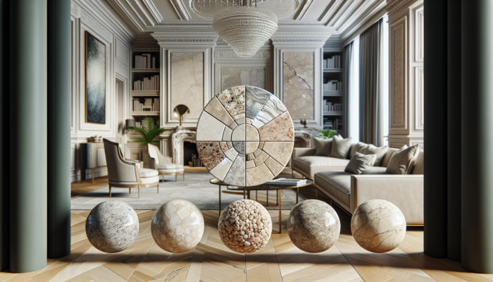 Showcasing filled, unfilled, honed, and polished travertine types in an elegant UK home setting.