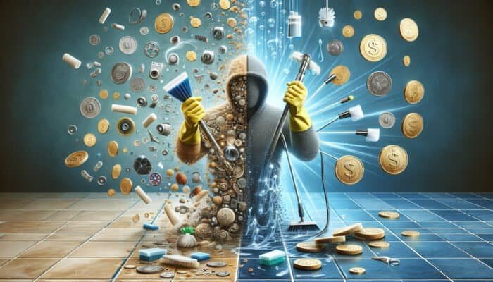 Professional tile and grout cleaning service in Worcester Park showcasing clear pricing and impressive before-and-after results.