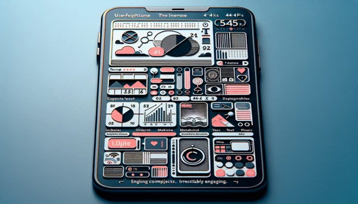 Smartphone screen featuring large, easy-to-tap 44x44 pixel buttons, enhancing usability.