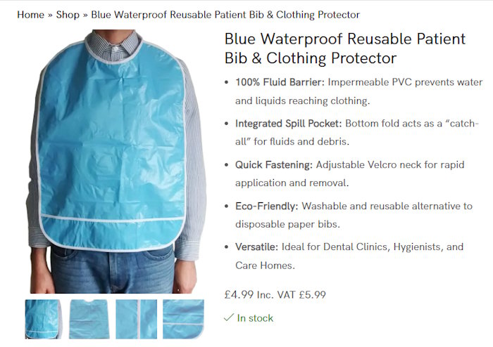 Waterproof Adult Bibs for Dental Procedures and Beyond