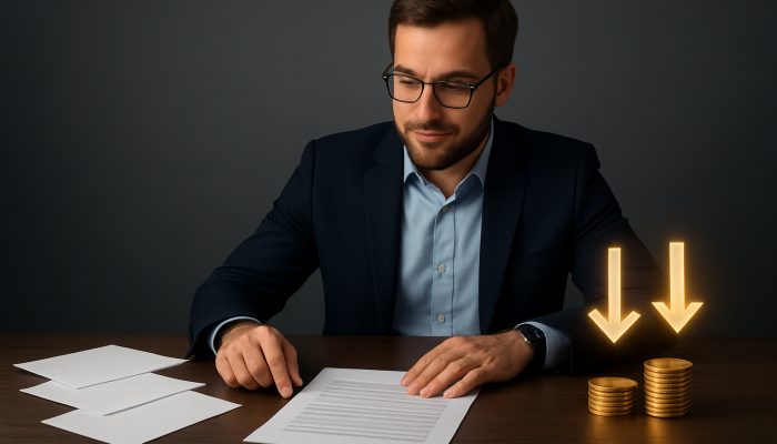 Combine Payday Loans into One More Affordable Deal: Save Money Now | DCL Borrower comparing high-interest loans to low-APR consolidation with savings coins and arrows on desk